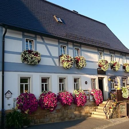 Hotel Gasthof zur Hoffnung Hinterhermsdorf Exterior foto