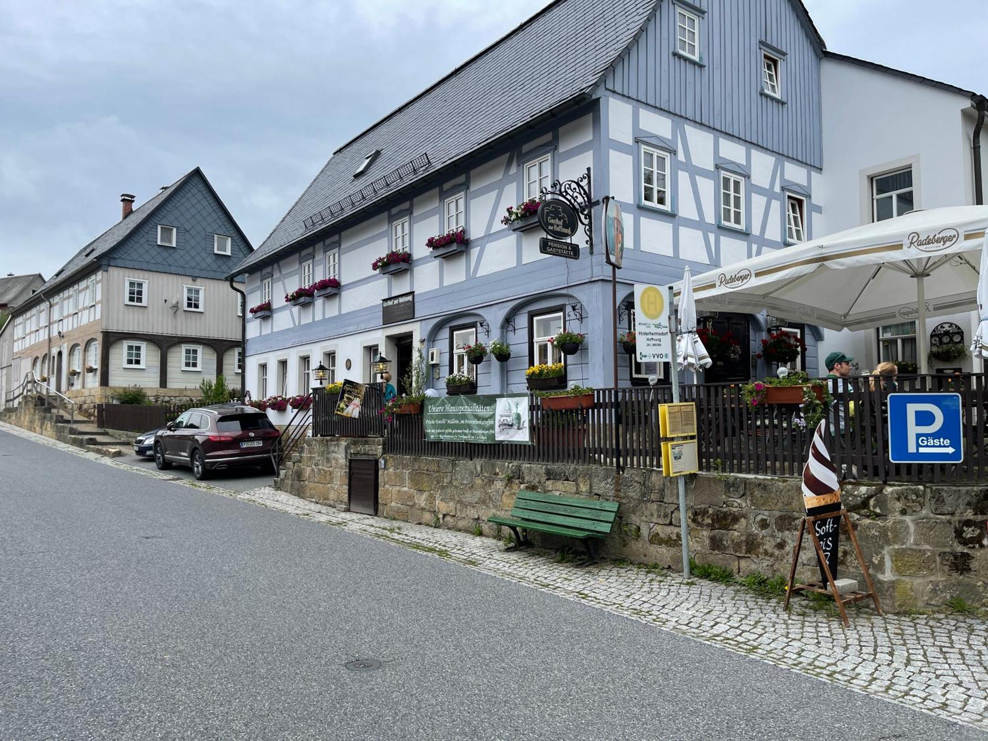 Hotel Gasthof zur Hoffnung Hinterhermsdorf Exterior foto