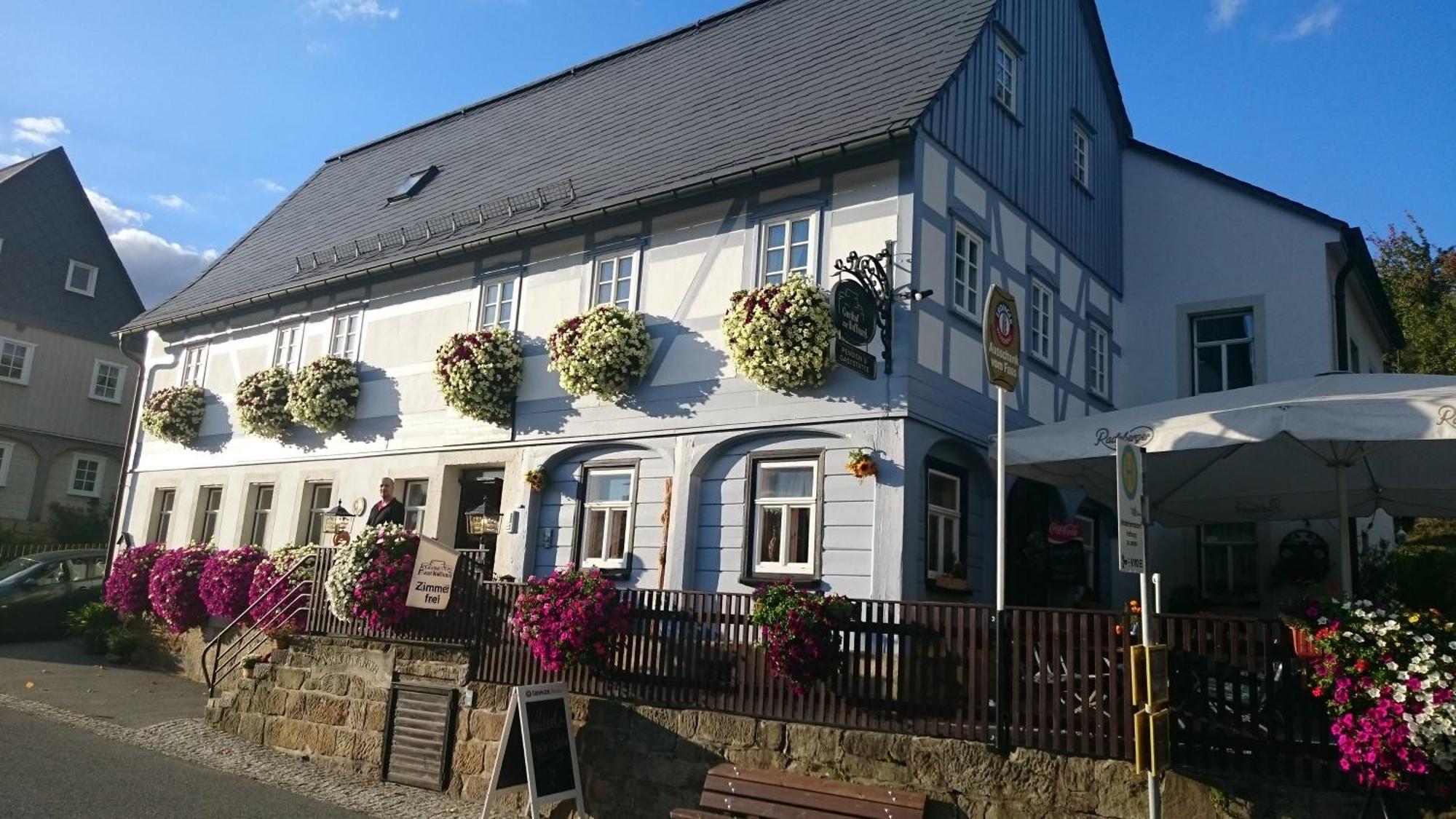 Hotel Gasthof zur Hoffnung Hinterhermsdorf Exterior foto