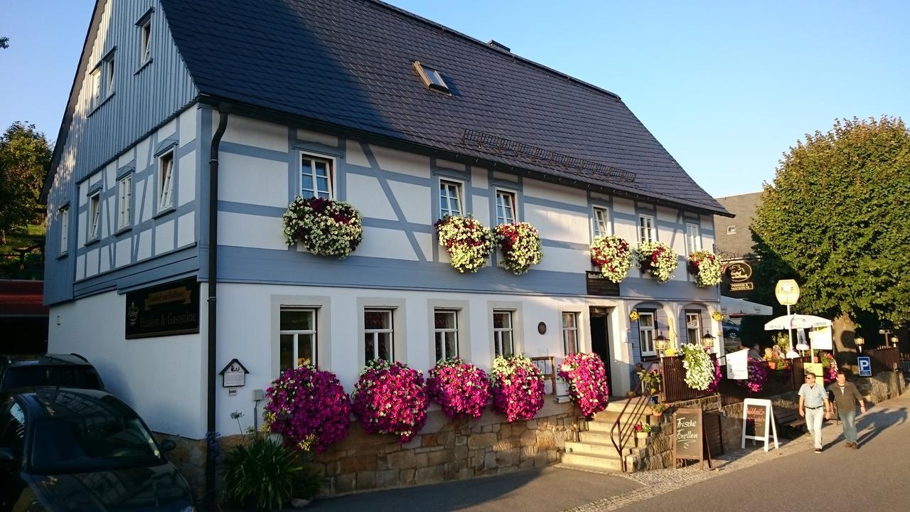 Hotel Gasthof zur Hoffnung Hinterhermsdorf Exterior foto